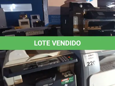 LOTE 220 - 10 IMPRESSORAS MARCAS E MODELOS DIVERSOS PARA RETIRADA DE PEÇAS. (NO ESTADO, LEILÃO NÃO TEM GARANTIA E NEM DEVOLUÇÃO, SUJEITO A POSSÍVEIS AVARIAS VISÍVEIS/OCULTAS E/OU AUSÊNCIA DE COMPONENTES).