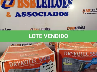 LOTE 253 - 02 CAIXAS DE ARGAMASSA DRYKOTEC 5500 18KG. (NO ESTADO, LEILÃO NÃO TEM GARANTIA E NEM DEVOLUÇÃO, SUJEITO A POSSÍVEIS AVARIAS VISÍVEIS/OCULTAS E/OU AUSÊNCIA DE COMPONENTES).