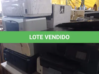 LOTE 073 - 10 IMPRESSORAS MARCAS E MODELOS DIVERSOS PARA RETIRADA DE PEÇAS. (NO ESTADO, LEILÃO NÃO TEM GARANTIA E NEM DEVOLUÇÃO, SUJEITO A POSSÍVEIS AVARIAS VISÍVEIS/OCULTAS E/OU AUSÊNCIA DE COMPONENTES).