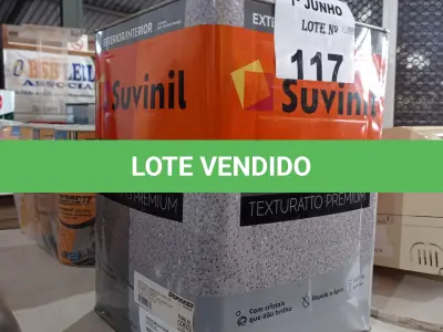 LOTE 117 - 01 LATA DE TEXTURATTO EFEITO BRILHO SUVINIL 24KG. (NO ESTADO, LEILÃO NÃO TEM GARANTIA E NEM DEVOLUÇÃO, SUJEITO A POSSÍVEIS AVARIAS VISÍVEIS/OCULTAS E/OU AUSÊNCIA DE COMPONENTES).