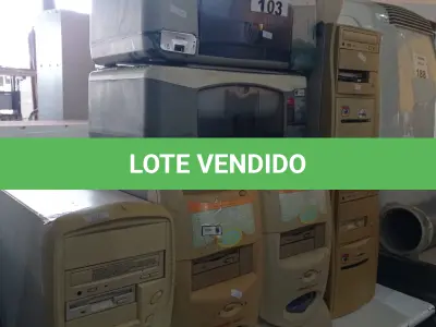 LOTE 103 - 05 CPU, 02 IMPRESSORAS E 01 ESTABILIZADOR MARCAS E MODELOS DIVERSOS PARA RETIRADA DE PEÇAS. (NO ESTADO, LEILÃO NÃO TEM GARANTIA E NEM DEVOLUÇÃO, SUJEITO A POSSÍVEIS AVARIAS VISÍVEIS/OCULTAS E/OU AUSÊNCIA DE COMPONENTES).