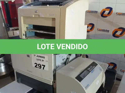 LOTE 297 - 02 SCANERS HP, 01 PROTOCOLADOR, 01 IMPRESSORA HP LASERJET 1022 E 01 IMPRESSORA HP LASERJET P2015DN. (NO ESTADO, LEILÃO NÃO TEM GARANTIA E NEM DEVOLUÇÃO, SUJEITO A POSSÍVEIS AVARIAS VISÍVEIS/OCULTAS E/OU AUSÊNCIA DE COMPONENTES).