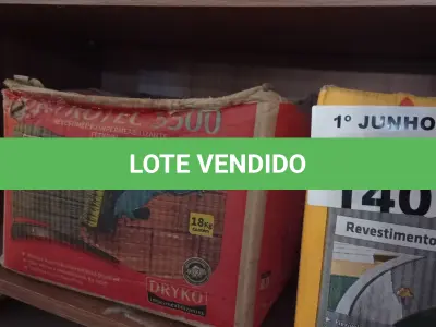 LOTE 140 - 02 CAIXAS DE ARGAMASSAS POLIMÉRICA SENDO: 01 SIKA TOP FLEX E 01 DRYKOTEC 5500. (NO ESTADO, LEILÃO NÃO TEM GARANTIA E NEM DEVOLUÇÃO, SUJEITO A POSSÍVEIS AVARIAS VISÍVEIS/OCULTAS E/OU AUSÊNCIA DE COMPONENTES).