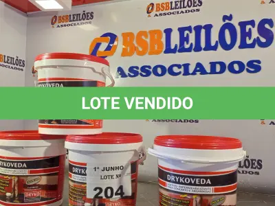 LOTE 204 - 04 BALDES DE DRYKOVEDA, ADITIVO IMPERMEABILIZANTE PARA CONCRETO E ARGAMASSAS. (NO ESTADO, LEILÃO NÃO TEM GARANTIA E NEM DEVOLUÇÃO, SUJEITO A POSSÍVEIS AVARIAS VISÍVEIS/OCULTAS E/OU AUSÊNCIA DE COMPONENTES).