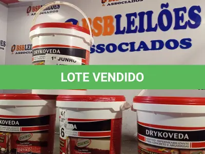LOTE 317 - 04 GALÕES DE DRYKOVEDA, ADITIVO IMPERMEABILIZANTE PARA CONCRETO E ARGAMASSAS 3,6L. (NO ESTADO, LEILÃO NÃO TEM GARANTIA E NEM DEVOLUÇÃO, SUJEITO A POSSÍVEIS AVARIAS VISÍVEIS/OCULTAS E/OU AUSÊNCIA DE COMPONENTES).
