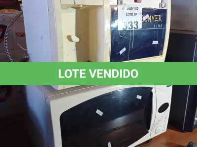 LOTE 333 - 01 MICRO-ONDAS E 01 PURIFICADOR DE ÁGUA MARCA SAMMER. (NO ESTADO, LEILÃO NÃO TEM GARANTIA E NEM DEVOLUÇÃO, SUJEITO A POSSÍVEIS AVARIAS VISÍVEIS/OCULTAS E/OU AUSÊNCIA DE COMPONENTES).