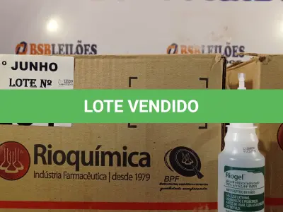 LOTE 254 - 02 CAIXAS COM BISNAGAS DE ÁLCOOL ETÍLICO HIDRATADO 70% ANTISSÉPTICO DE MÃOS 30 UNIDADES CADA. (NO ESTADO, LEILÃO NÃO TEM GARANTIA E NEM DEVOLUÇÃO, SUJEITO A POSSÍVEIS AVARIAS VISÍVEIS/OCULTAS E/OU AUSÊNCIA DE COMPONENTES).