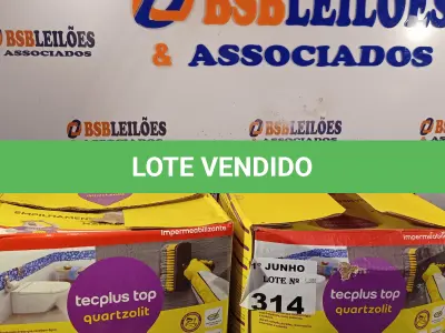 LOTE 314 - 02 CAIXAS DE ARGAMASSA POLIMÉRICA TECPLUS TOP QUARTZOLIT 18KG. (NO ESTADO, LEILÃO NÃO TEM GARANTIA E NEM DEVOLUÇÃO, SUJEITO A POSSÍVEIS AVARIAS VISÍVEIS/OCULTAS E/OU AUSÊNCIA DE COMPONENTES).
