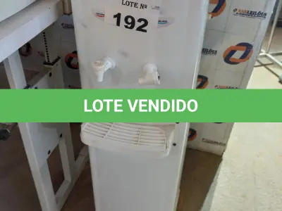 LOTE 192 - 01 BEBEDOURO PARA GARRAFÃO MARCA EGE 220V. (NO ESTADO, LEILÃO NÃO TEM GARANTIA E NEM DEVOLUÇÃO, SUJEITO A POSSÍVEIS AVARIAS VISÍVEIS/OCULTAS E/OU AUSÊNCIA DE COMPONENTES).
