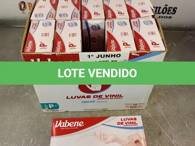 LOTE 149 - 01 CAIXA DE LUVAS VINIFLEX TAMANHO P 7” CONTENDO 10 CAIXAS COM 100 UNIDADES. (NO ESTADO, LEILÃO NÃO TEM GARANTIA E NEM DEVOLUÇÃO, SUJEITO A POSSÍVEIS AVARIAS VISÍVEIS/OCULTAS E/OU AUSÊNCIA DE COMPONENTES).