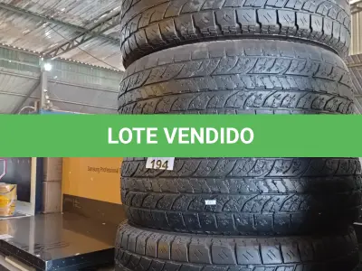 LOTE 194 - 04 PNEUS USADOS PARA CAMIONETE NAS MEDIDAS: 285/70/17. (NO ESTADO, LEILÃO NÃO TEM GARANTIA E NEM DEVOLUÇÃO, SUJEITO A POSSÍVEIS AVARIAS VISÍVEIS/OCULTAS E/OU AUSÊNCIA DE COMPONENTES).
