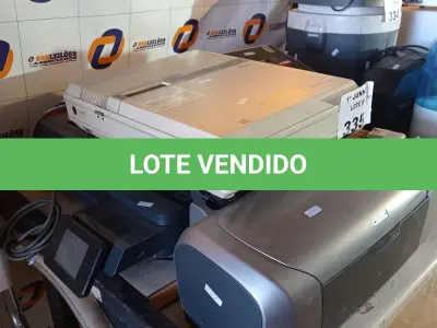 LOTE 335 - 02 IMPRESSORAS E ELETRÔNICOS DIVERSOS. (NO ESTADO, LEILÃO NÃO TEM GARANTIA E NEM DEVOLUÇÃO, SUJEITO A POSSÍVEIS AVARIAS VISÍVEIS/OCULTAS E/OU AUSÊNCIA DE COMPONENTES).