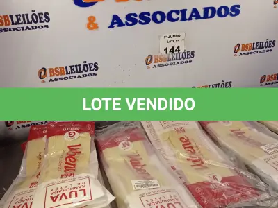 LOTE 144 - 01 LOTE COM GRANDE QUANTIDADE DE LUVAS RANHURADA DE LÁTEX CANO LONGO TAMANHO “G”. (NO ESTADO, LEILÃO NÃO TEM GARANTIA E NEM DEVOLUÇÃO, SUJEITO A POSSÍVEIS AVARIAS VISÍVEIS/OCULTAS E/OU AUSÊNCIA DE COMPONENTES).
