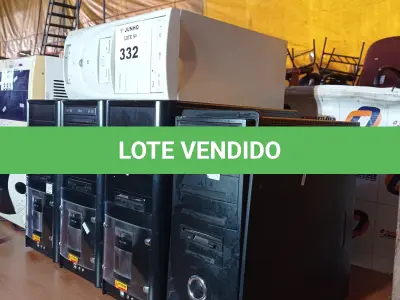 LOTE 332 - 05 CPU MARCAS E MODELOS DIVERSOS PARA RETIRADA DE PEÇAS. (NO ESTADO, LEILÃO NÃO TEM GARANTIA E NEM DEVOLUÇÃO, SUJEITO A POSSÍVEIS AVARIAS VISÍVEIS/OCULTAS E/OU AUSÊNCIA DE COMPONENTES).