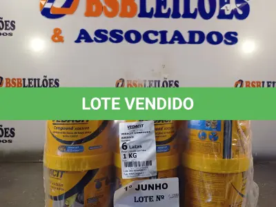 LOTE 116 - 06 LATAS DE ADESIVO ESTRUTURAL DE BASE EPÓXI MEDIA FLUIDEZ COMPONENTES A+B. (NO ESTADO, LEILÃO NÃO TEM GARANTIA E NEM DEVOLUÇÃO, SUJEITO A POSSÍVEIS AVARIAS VISÍVEIS/OCULTAS E/OU AUSÊNCIA DE COMPONENTES).