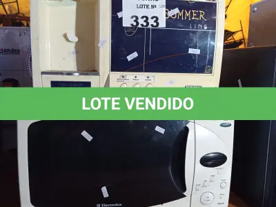 LOTE 333 - 01 MICRO-ONDAS E 01 PURIFICADOR DE ÁGUA MARCA SAMMER. (NO ESTADO, LEILÃO NÃO TEM GARANTIA E NEM DEVOLUÇÃO, SUJEITO A POSSÍVEIS AVARIAS VISÍVEIS/OCULTAS E/OU AUSÊNCIA DE COMPONENTES).