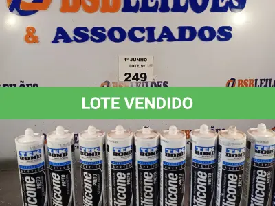 LOTE 249 - 10 TUBOS DE ADESIVO DE SILICONE PRETO. (NO ESTADO, LEILÃO NÃO TEM GARANTIA E NEM DEVOLUÇÃO, SUJEITO A POSSÍVEIS AVARIAS VISÍVEIS/OCULTAS E/OU AUSÊNCIA DE COMPONENTES).