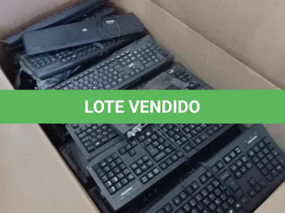 LOTE 186 - 01 LOTE COM GRANDE QUANTIDADE DE TECLADOS PARA PC MARCAS E MODELOS DIVERSOS. (NO ESTADO, LEILÃO NÃO TEM GARANTIA E NEM DEVOLUÇÃO, SUJEITO A POSSÍVEIS AVARIAS VISÍVEIS/OCULTAS E/OU AUSÊNCIA DE COMPONENTES).
