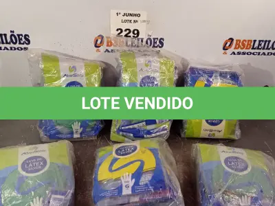 LOTE 229 - 06 PACOTES DE LUVAS DE LÁTEX SILVER SENDO: 04 TAMANHO “P” E 02 TAMANHO “G”. (NO ESTADO, LEILÃO NÃO TEM GARANTIA E NEM DEVOLUÇÃO, SUJEITO A POSSÍVEIS AVARIAS VISÍVEIS/OCULTAS E/OU AUSÊNCIA DE COMPONENTES).