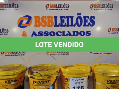 LOTE 178 - 03 BALDES DE PRIMER ASFÁLTICO A BASE D’AGUA E 01 BALDE ADITIVO IMPERMEABILIZANTE PARA CONCRETO E ARGAMASSAS 3,6. (NO ESTADO, LEILÃO NÃO TEM GARANTIA E NEM DEVOLUÇÃO, SUJEITO A POSSÍVEIS AVARIAS VISÍVEIS/OCULTAS E/OU AUSÊNCIA DE COMPONENTES).