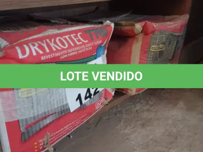 LOTE 142 - 02 CAIXAS DE ARGAMASSA POLIMÉRICA SENDO: DRYKOTEC 7700/5500. (NO ESTADO, LEILÃO NÃO TEM GARANTIA E NEM DEVOLUÇÃO, SUJEITO A POSSÍVEIS AVARIAS VISÍVEIS/OCULTAS E/OU AUSÊNCIA DE COMPONENTES).