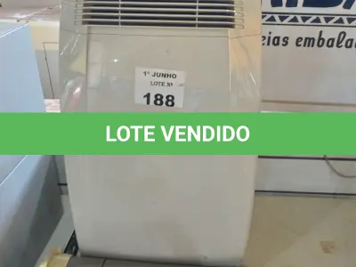 LOTE 188 - 01 AR CONDICIONADO PINGUINHO 12.000BTU 220V. (NO ESTADO, LEILÃO NÃO TEM GARANTIA E NEM DEVOLUÇÃO, SUJEITO A POSSÍVEIS AVARIAS VISÍVEIS/OCULTAS E/OU AUSÊNCIA DE COMPONENTES).