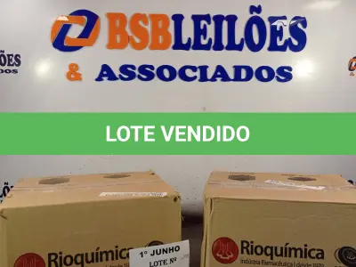 LOTE 245 - 02 CAIXAS COM BISNAGAS DE ÁLCOOL ETÍLICO HIDRATADO 70% ANTISSÉPTICO DE MÃOS 30 UNIDADES CADA. (NO ESTADO, LEILÃO NÃO TEM GARANTIA E NEM DEVOLUÇÃO, SUJEITO A POSSÍVEIS AVARIAS VISÍVEIS/OCULTAS E/OU AUSÊNCIA DE COMPONENTES).