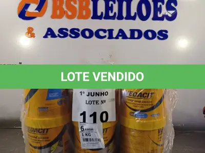 LOTE 110 - 06 LATAS DE ADESIVO ESTRUTURAL DE BASE EPÓXI MEDIA FLUIDEZ COMPONENTES A+B. (NO ESTADO, LEILÃO NÃO TEM GARANTIA E NEM DEVOLUÇÃO, SUJEITO A POSSÍVEIS AVARIAS VISÍVEIS/OCULTAS E/OU AUSÊNCIA DE COMPONENTES).
