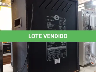 LOTE 081 - 02 CAIXAS DE SOM ATIVAS MARCAS E MODELOS DIVERSOS. (NO ESTADO, LEILÃO NÃO TEM GARANTIA E NEM DEVOLUÇÃO, SUJEITO A POSSÍVEIS AVARIAS VISÍVEIS/OCULTAS E/OU AUSÊNCIA DE COMPONENTES).