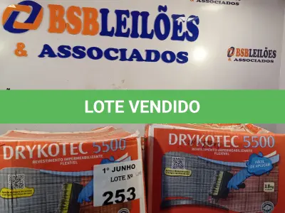 LOTE 253 - 02 CAIXAS DE ARGAMASSA DRYKOTEC 5500 18KG. (NO ESTADO, LEILÃO NÃO TEM GARANTIA E NEM DEVOLUÇÃO, SUJEITO A POSSÍVEIS AVARIAS VISÍVEIS/OCULTAS E/OU AUSÊNCIA DE COMPONENTES).