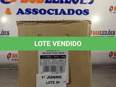 LOTE 322 - 12 TUBOS DE ESPUMA PU MULTIUSO TYTAN. (NO ESTADO, LEILÃO NÃO TEM GARANTIA E NEM DEVOLUÇÃO, SUJEITO A POSSÍVEIS AVARIAS VISÍVEIS/OCULTAS E/OU AUSÊNCIA DE COMPONENTES).