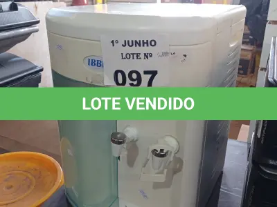 LOTE 097 - 01 PURIFICADOR DE ÁGUA MARCA IBBL COM AVARIAS. (NO ESTADO, LEILÃO NÃO TEM GARANTIA E NEM DEVOLUÇÃO, SUJEITO A POSSÍVEIS AVARIAS VISÍVEIS/OCULTAS E/OU AUSÊNCIA DE COMPONENTES).