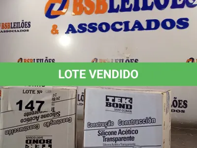 LOTE 147 - 02 CAIXAS COM BISNAGAS DE SILICONE ACÉTICO TRANSPARENTE 50G. (NO ESTADO, LEILÃO NÃO TEM GARANTIA E NEM DEVOLUÇÃO, SUJEITO A POSSÍVEIS AVARIAS VISÍVEIS/OCULTAS E/OU AUSÊNCIA DE COMPONENTES).