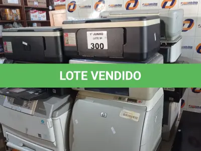 LOTE 300 - 10 IMPRESSORAS MARCAS E MODELOS DIVERSOS PARA RETIRADA DE PEÇAS. (NO ESTADO, LEILÃO NÃO TEM GARANTIA E NEM DEVOLUÇÃO, SUJEITO A POSSÍVEIS AVARIAS VISÍVEIS/OCULTAS E/OU AUSÊNCIA DE COMPONENTES).