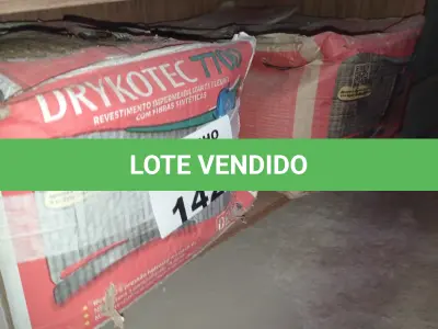 LOTE 142 - 02 CAIXAS DE ARGAMASSA POLIMÉRICA SENDO: DRYKOTEC 7700/5500. (NO ESTADO, LEILÃO NÃO TEM GARANTIA E NEM DEVOLUÇÃO, SUJEITO A POSSÍVEIS AVARIAS VISÍVEIS/OCULTAS E/OU AUSÊNCIA DE COMPONENTES).
