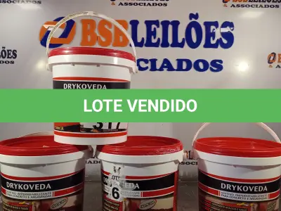 LOTE 317 - 04 GALÕES DE DRYKOVEDA, ADITIVO IMPERMEABILIZANTE PARA CONCRETO E ARGAMASSAS 3,6L. (NO ESTADO, LEILÃO NÃO TEM GARANTIA E NEM DEVOLUÇÃO, SUJEITO A POSSÍVEIS AVARIAS VISÍVEIS/OCULTAS E/OU AUSÊNCIA DE COMPONENTES).