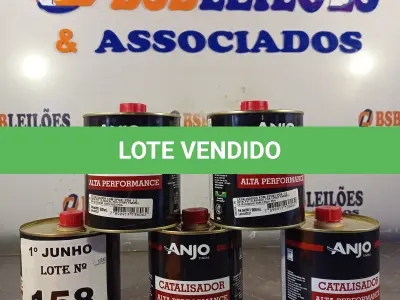 LOTE 158 - 05 LATAS DE CATALISADOR DE ALTA PERFORMANCE ANJO 900ML. (NO ESTADO, LEILÃO NÃO TEM GARANTIA E NEM DEVOLUÇÃO, SUJEITO A POSSÍVEIS AVARIAS VISÍVEIS/OCULTAS E/OU AUSÊNCIA DE COMPONENTES).
