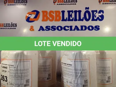 LOTE 263 - 20 LITROS DE ESPUMA HIGIENIZADORA PARA ANTISSEPSIA INSTANTÂNEA DAS MÃOS. (NO ESTADO, LEILÃO NÃO TEM GARANTIA E NEM DEVOLUÇÃO, SUJEITO A POSSÍVEIS AVARIAS VISÍVEIS/OCULTAS E/OU AUSÊNCIA DE COMPONENTES).