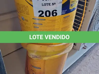 LOTE 206 - 01 BALDE DE ADITIVO IMPERMEABILIZANTE PARA CONCRETO E ARGAMASSAS E 01 BALDE DE VEDALIT 18L. (NO ESTADO, LEILÃO NÃO TEM GARANTIA E NEM DEVOLUÇÃO, SUJEITO A POSSÍVEIS AVARIAS VISÍVEIS/OCULTAS E/OU AUSÊNCIA DE COMPONENTES).