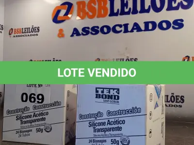 LOTE 069 - 02 CAIXAS COM BISNAGAS DE SILICONE ACÉTICO TRANSPARENTE 50G. (NO ESTADO, LEILÃO NÃO TEM GARANTIA E NEM DEVOLUÇÃO, SUJEITO A POSSÍVEIS AVARIAS VISÍVEIS/OCULTAS E/OU AUSÊNCIA DE COMPONENTES).