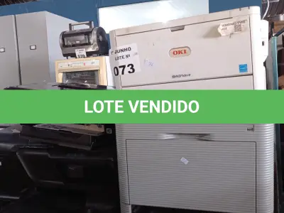 LOTE 073 - 10 IMPRESSORAS MARCAS E MODELOS DIVERSOS PARA RETIRADA DE PEÇAS. (NO ESTADO, LEILÃO NÃO TEM GARANTIA E NEM DEVOLUÇÃO, SUJEITO A POSSÍVEIS AVARIAS VISÍVEIS/OCULTAS E/OU AUSÊNCIA DE COMPONENTES).