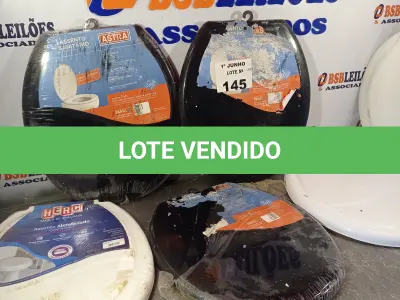 LOTE 145 - 01 LOTE COM VÁRIOS ASSENTOS PARA VASO SANITÁRIO MARCAS E MODELOS DIVERSOS. (NO ESTADO, LEILÃO NÃO TEM GARANTIA E NEM DEVOLUÇÃO, SUJEITO A POSSÍVEIS AVARIAS VISÍVEIS/OCULTAS E/OU AUSÊNCIA DE COMPONENTES).
