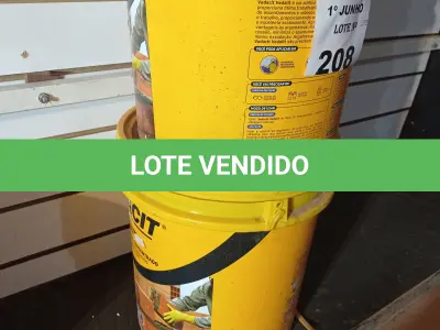 LOTE 208 - 02 BALDES DE VEDALIT, ADITIVO PLASTIFICANTE CONCENTRADO PARA CONCRETO E ARGAMASSA 18L. (NO ESTADO, LEILÃO NÃO TEM GARANTIA E NEM DEVOLUÇÃO, SUJEITO A POSSÍVEIS AVARIAS VISÍVEIS/OCULTAS E/OU AUSÊNCIA DE COMPONENTES).