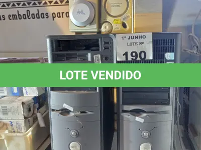 LOTE 190 - 03 CPU E 04 CAIXINHAS DE SOM PARA PC MARCAS E MODELOS DIVERSOS. (NO ESTADO, LEILÃO NÃO TEM GARANTIA E NEM DEVOLUÇÃO, SUJEITO A POSSÍVEIS AVARIAS VISÍVEIS/OCULTAS E/OU AUSÊNCIA DE COMPONENTES).