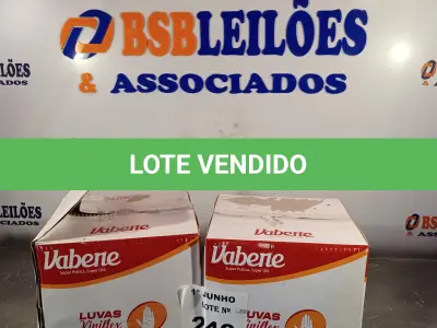 LOTE 246 - 02 CAIXAS COM LUVAS VINIFLEX TAMANHO P 7” SÃO 2.000 LUVAS NO TOTAL. (NO ESTADO, LEILÃO NÃO TEM GARANTIA E NEM DEVOLUÇÃO, SUJEITO A POSSÍVEIS AVARIAS VISÍVEIS/OCULTAS E/OU AUSÊNCIA DE COMPONENTES).