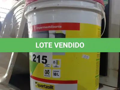 LOTE 215 - 01 BALDE DE PRIMER PARA MANTA ASFÁLTICA QUARTZOLIT 18L. (NO ESTADO, LEILÃO NÃO TEM GARANTIA E NEM DEVOLUÇÃO, SUJEITO A POSSÍVEIS AVARIAS VISÍVEIS/OCULTAS E/OU AUSÊNCIA DE COMPONENTES).