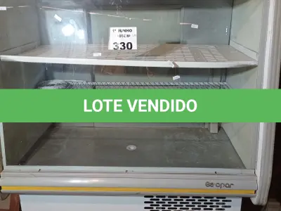 LOTE 330 - 01 EXPOSITOR REFRIGERADO MARCA GELOPAR. (NO ESTADO, LEILÃO NÃO TEM GARANTIA E NEM DEVOLUÇÃO, SUJEITO A POSSÍVEIS AVARIAS VISÍVEIS/OCULTAS E/OU AUSÊNCIA DE COMPONENTES).
