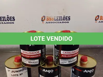 LOTE 158 - 05 LATAS DE CATALISADOR DE ALTA PERFORMANCE ANJO 900ML. (NO ESTADO, LEILÃO NÃO TEM GARANTIA E NEM DEVOLUÇÃO, SUJEITO A POSSÍVEIS AVARIAS VISÍVEIS/OCULTAS E/OU AUSÊNCIA DE COMPONENTES).