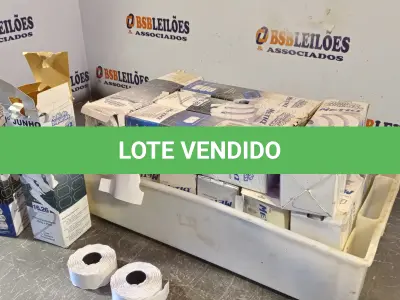 LOTE 189 - 01 LOTE COM GRANDE QUANTIDADE DE REFIL DE ETIQUETAS MODELO 16.26. (NO ESTADO, LEILÃO NÃO TEM GARANTIA E NEM DEVOLUÇÃO, SUJEITO A POSSÍVEIS AVARIAS VISÍVEIS/OCULTAS E/OU AUSÊNCIA DE COMPONENTES).