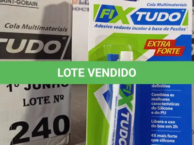 LOTE 240 - 02 CAIXAS DE ADESIVO VEDANTE A BASE DE PESILOX INCOLOR EXTRA FORTE 20G. (NO ESTADO, LEILÃO NÃO TEM GARANTIA E NEM DEVOLUÇÃO, SUJEITO A POSSÍVEIS AVARIAS VISÍVEIS/OCULTAS E/OU AUSÊNCIA DE COMPONENTES).